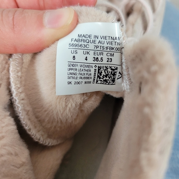 Converse CTAS‎ Cable Lift Braided Platform Sneakers Tennis Shoes Pink Size 6 - Picture 6 of 9